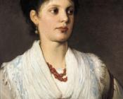 A portrait of a woman in native costume - 加布里埃尔·科尼利厄斯·里特·冯·马克斯